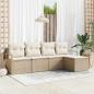 Preview: ARDEBO.de - Sofa Set 5 pcs Beige Poly-Rattan