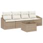 Preview: Sofa Set 5 stk. Beige und Creme [Synthetisch]: Poly Rattan