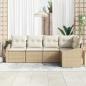 Preview: Sofa Set 5 stk. Beige [Synthetisch]: Poly Rattan