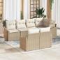 Preview: ARDEBO.de - Sofa Set 7 stk. Beige [Synthetisch]: Poly Rattan