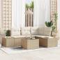 Preview: ARDEBO.de - Gartensofa-set 5 pcs Beige Poly-Rattan