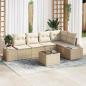 Preview: ARDEBO.de - Gartensofa-set 6 stk. Beige Poly-Rattan