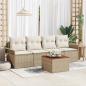 Preview: ARDEBO.de - Gartensofa-set 5 stk. Beige Poly-Rattan