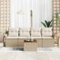 Preview: Gartensofa-set 5 stk. Beige Poly-Rattan