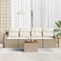 Preview: Gartensofa-set mit Kissen 5 pcs Beige Poly-Rattan