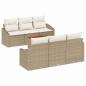 Preview: Gartensofa-set 7 stk. Beige Poly-Rattan