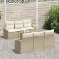 Preview: Gartensofa-set 7 stk. Beige Poly-Rattan