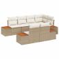 Preview: Gartensofa-set 7 stk. Beige Poly-Rattan