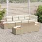 Preview: Gartensofa-set 7 stk. Beige Poly-Rattan