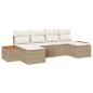 Preview: Gartensofa-set 6 stk. Beige Poly-Rattan