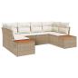 Preview: Gartensofa-set 6 stk. Beige Poly-Rattan