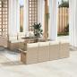 Preview: ARDEBO.de - Gartensofa-set 8 stk. Beige Poly-Rattan
