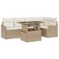 Preview: Essgruppe 6 stk. Beige Poly Rattan