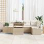 Preview: Gartensofa-set 6 stk. Beige Poly-Rattan