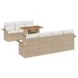 Preview: Garten-Sofa-Set 8 stk. Beige und Creme 100 x 55 x 73 cm
