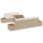 Preview: Garten-Sofa-Set 8 stk. Beige Poly Rattan