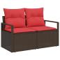 Preview: Gartensofa-set 5 stk. Braun Poly Rattan