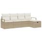 Preview: Sofa Set 5 stk. 5-Sitzanzahl Beige und Creme Poly-Rattan