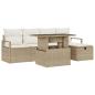 Preview: Gartensofa-set 6 stk. Beige Poly-Rattan