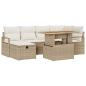 Preview: Gartensofa-set 7 stk. Beige Poly-Rattan