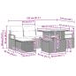 Preview: Garten-Sofa-Set mit Kissen mit Speicher 7 pcs Braun Poly Rattan