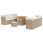Preview: Gartensofa-set 9 stk. Beige Poly-Rattan