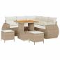 Preview: Gartensofa-set 8 stk. Beige Poly-Rattan