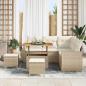 Preview: Gartensofa-set 8 stk. Beige Poly-Rattan