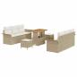 Preview: Gartensofa-set 9 stk. Beige Poly-Rattan