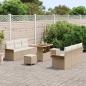 Preview: Gartensofa-set 9 stk. Beige Poly-Rattan