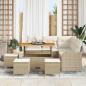 Preview: Gartensofa-set 9 stk. Beige Poly-Rattan