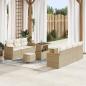 Preview: ARDEBO.de - Gartensofa-set 10 pcs Beige Poly-Rattan