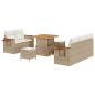 Preview: Gartensofa-set 8 stk. Beige Poly-Rattan