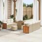 Preview: ARDEBO.de - Gartensofa-set mit Kissen 10 pcs Beige und Creme