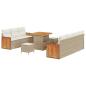 Preview: Gartensofa-set mit Kissen 10 pcs Beige und Creme