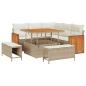 Preview: Gartensofa-set 8 stk. 8-Sitzanzahl Beige und Creme