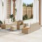 Preview: ARDEBO.de - Gartensofa-set 8 Stk. 7-Sitzanzahl Beige und Creme