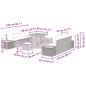 Preview: Gartensofa-set mit Kissen 9 pcs Beige und Creme