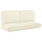Preview: Kissenset Oxford-Stoff Creme 120 x 50 x 52 cm