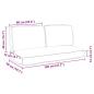 Preview: Kissenset Oxford-Stoff Creme 120 x 50 x 52 cm