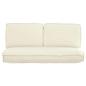 Preview: Kissenset Oxford-Stoff Creme 120 x 50 x 52 cm