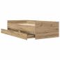 Preview: Bettrahmen Artisan-Eiche 90 x 200 cm Massives Kiefernholz