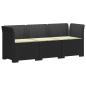 Preview: 3-Sitzer Garten Sofa mit Kissen Rattan-Look PP Anthrazit