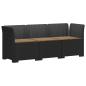 Preview: ARDEBO.de - 3-Sitzer Garten Sofa mit Kissen Rattan-Look PP Anthrazit