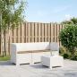 Preview: ARDEBO.de - 3-Sitzer Garten Sofa mit Kissen Rattan-Look PP Weiß