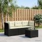 Preview: ARDEBO.de - 3-Sitzer Garten Sofa mit Kissen Rattan-Look PP Anthrazit