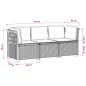 Preview: 3-Sitzer Garten Sofa mit Kissen Rattan-Look PP Anthrazit