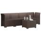 Preview: 4-Sitzer Gartensofa Rattan Look PP Braun