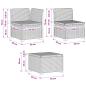 Preview: 4-Sitzer Gartensofa Rattan Look PP Hellgrau