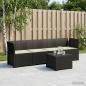Preview: ARDEBO.de - 4-Sitzer Gartensofa mit Kissen Rattan Look PP Anthrazit